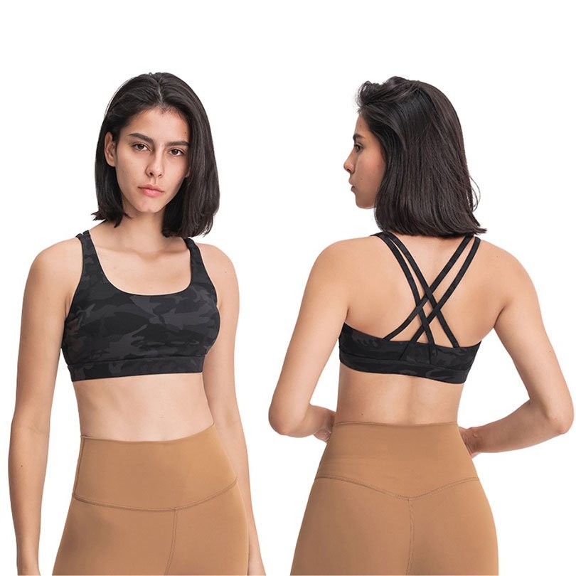 New Women Shockproof Sports Bra/ Stretch Push Up Padded Fitness Breathable Yoga Running Sports Bra
