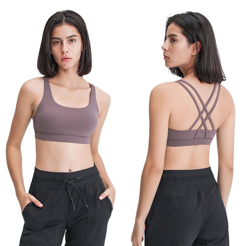 New Women Shockproof Sports Bra/ Stretch Push Up Padded Fitness Breathable Yoga Running Sports Bra