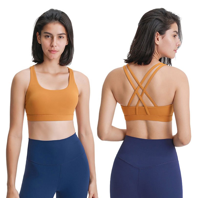 New Women Shockproof Sports Bra/ Stretch Push Up Padded Fitness Breathable Yoga Running Sports Bra