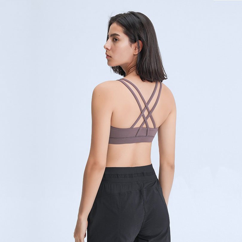 New Women Shockproof Sports Bra/ Stretch Push Up Padded Fitness Breathable Yoga Running Sports Bra