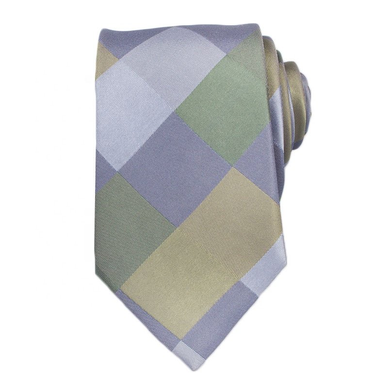 Green Grey Navy Mens 100 Poly Neckties Stripe China Pattern Necktie Tone To Tone Basic Neck Tie Ties