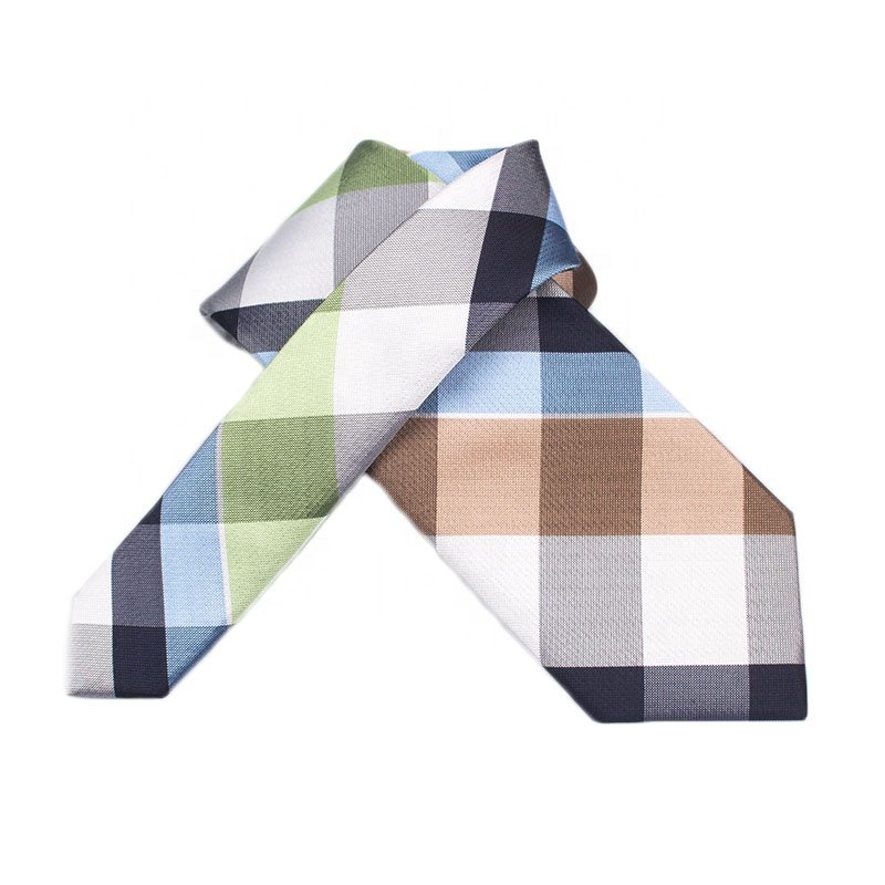 Green Grey Navy Mens 100 Poly Neckties Stripe China Pattern Necktie Tone To Tone Basic Neck Tie Ties