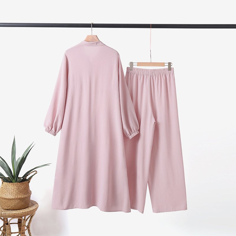 S-5XL Printing Muslim women's Arabic style two-piece sets Women's long sleeved shirt and pants sets