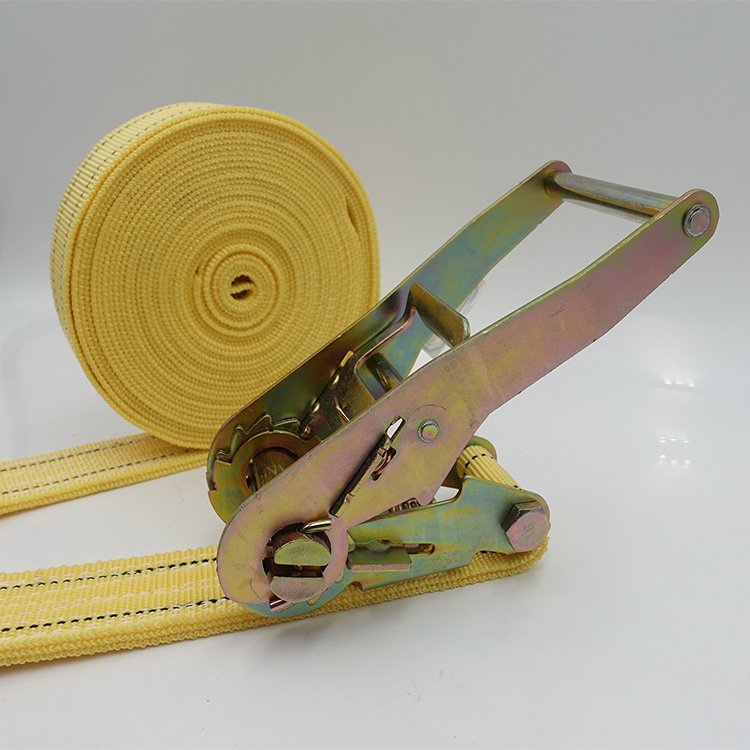 Truck Cargo Fixed Tie Down Power Ratchet Flat Hook Buckles Belt