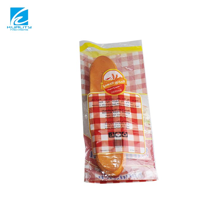 Custom Printed Biodegradable Reusable Plastic Flat Bag Packaging Toast Bread Bag With Tie