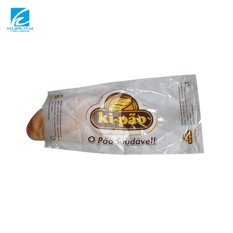 Custom Printed Biodegradable Reusable Plastic Flat Bag Packaging Toast Bread Bag With Tie