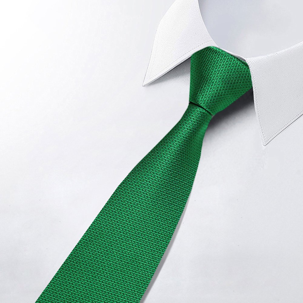 YiLi Jacquard Woven Microfiber Polyester Hot Selling New Green Tie Striped Suit Accessories, Hand Made Ties Wholesale In Stock