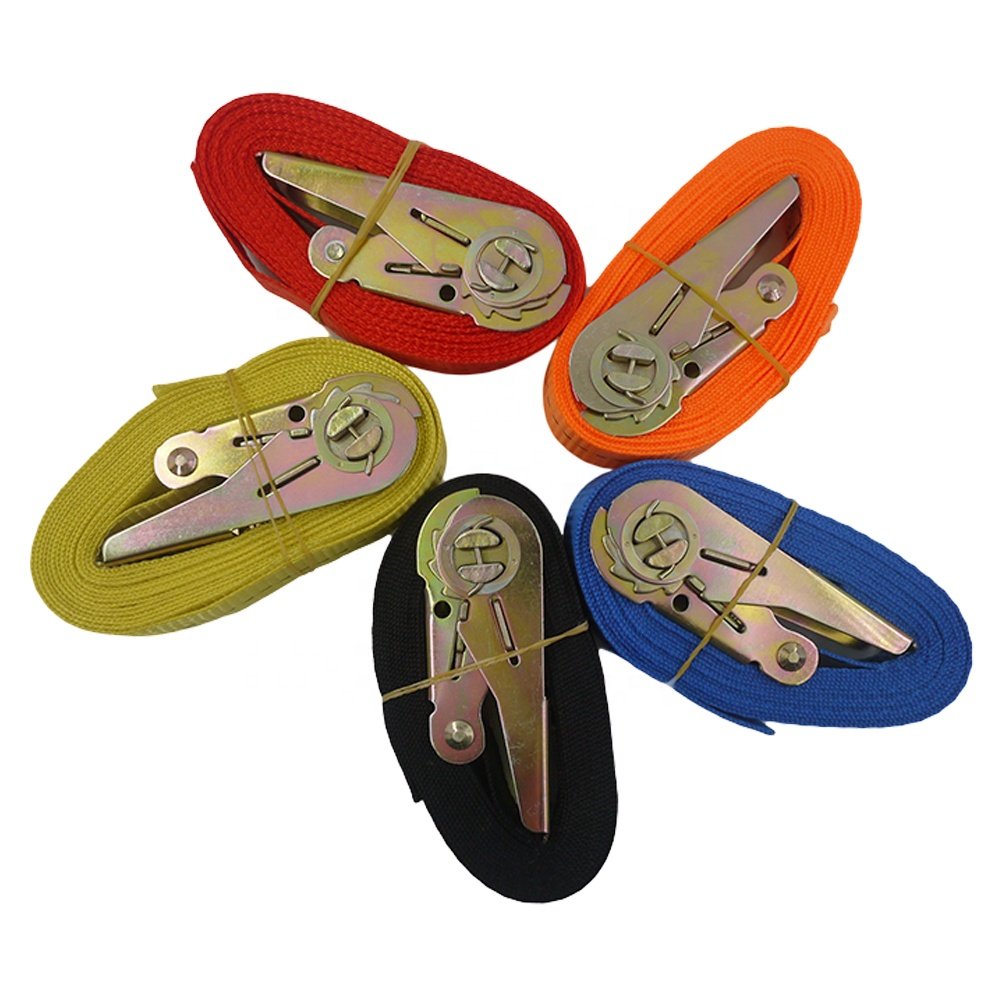 25mm 4m car and motorcycle ratchet lashing tie down straps 1500lbs