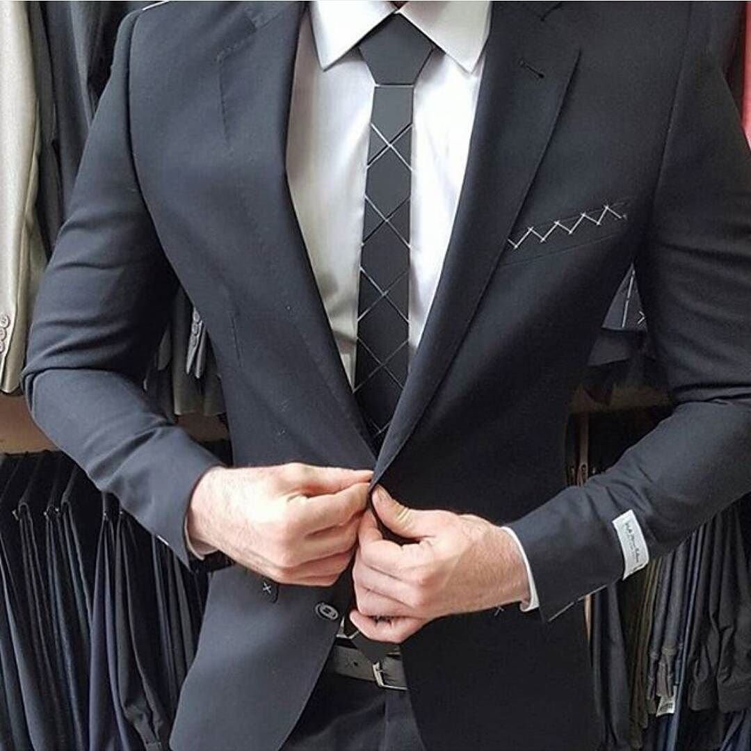 Hamocigia Custom Man Fashion Premium Wedding Party Leather Hexagon Hex Mirror Acrylic Tie