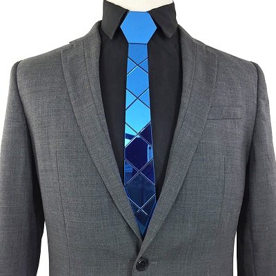 Hamocigia Custom Man Fashion Premium Wedding Party Leather Hexagon Hex Mirror Acrylic Tie