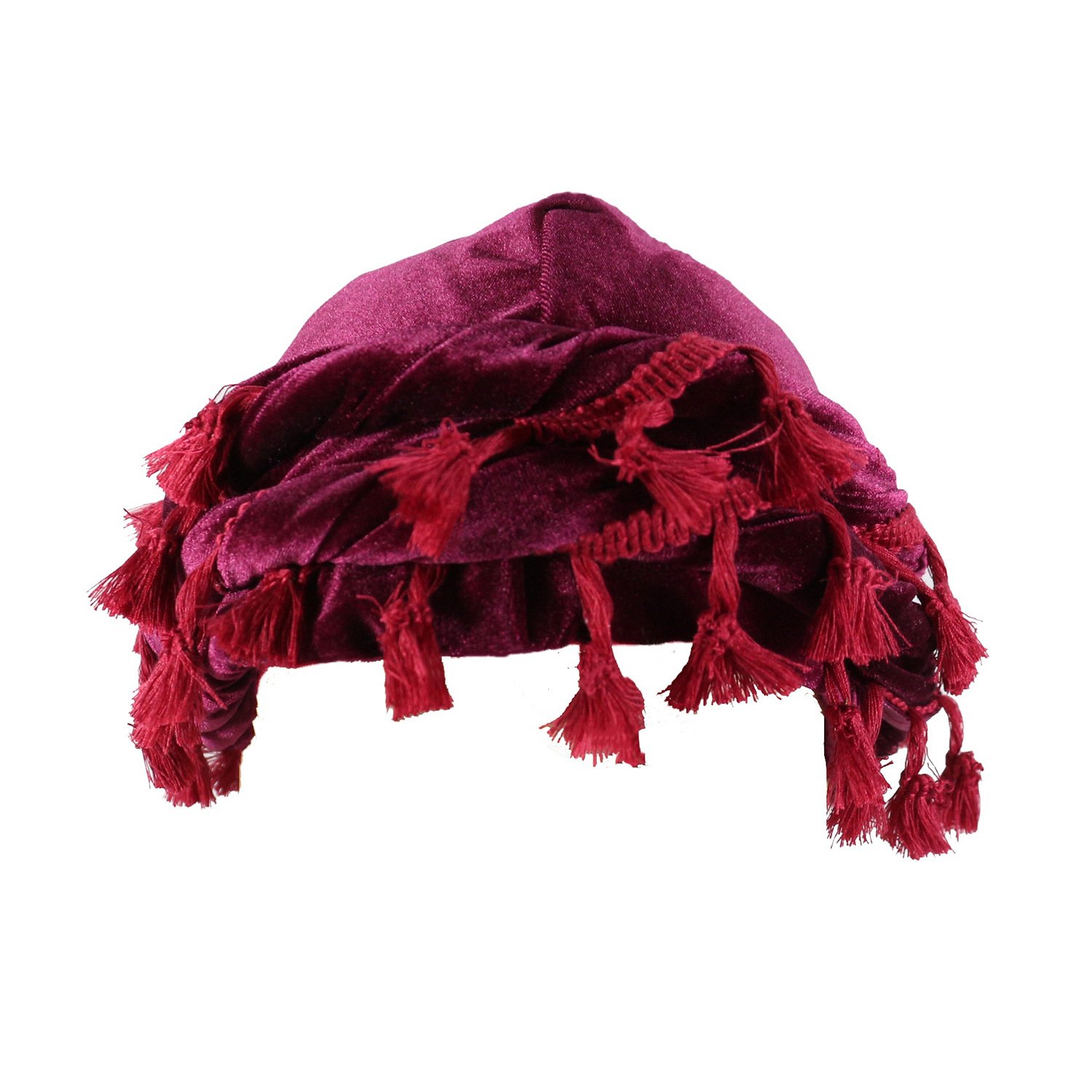 Hip Hop Vintage Satin Silk Lined Pleuche Velvet Pre-Tied Halo Twisted Mens Turban Head Wrap Durag For Men