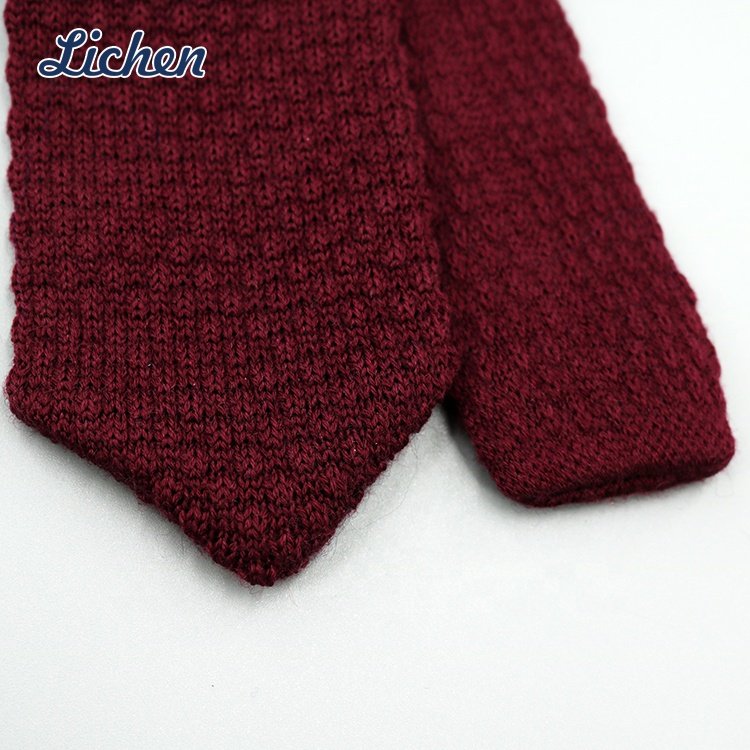 100% Wool Italian Tip End Knit Ties for Business Office Tie Men Tip Gravata Slim Tie for Suit Wear