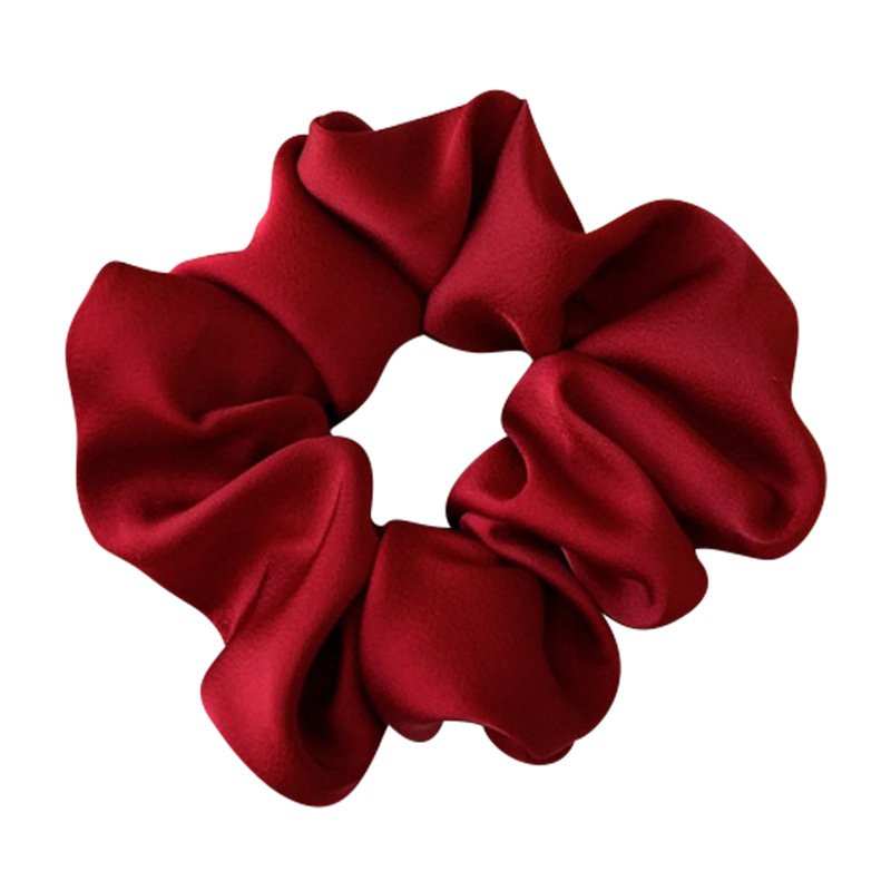 Fashion Solid Color Silk Scrunchie Women Accessories Silk Elastic Hair Band Hair Ties Girls Hairband Wholesale