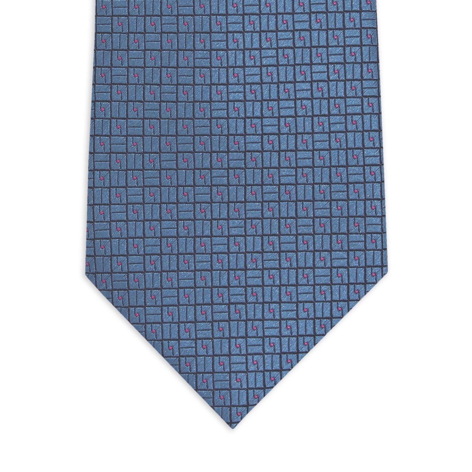 Italian Supplier Firenze Light Blue Jacquard Weave 100% Silk Seven Fold Ties Elegant Paisley Pattern Necktie for Celebrations