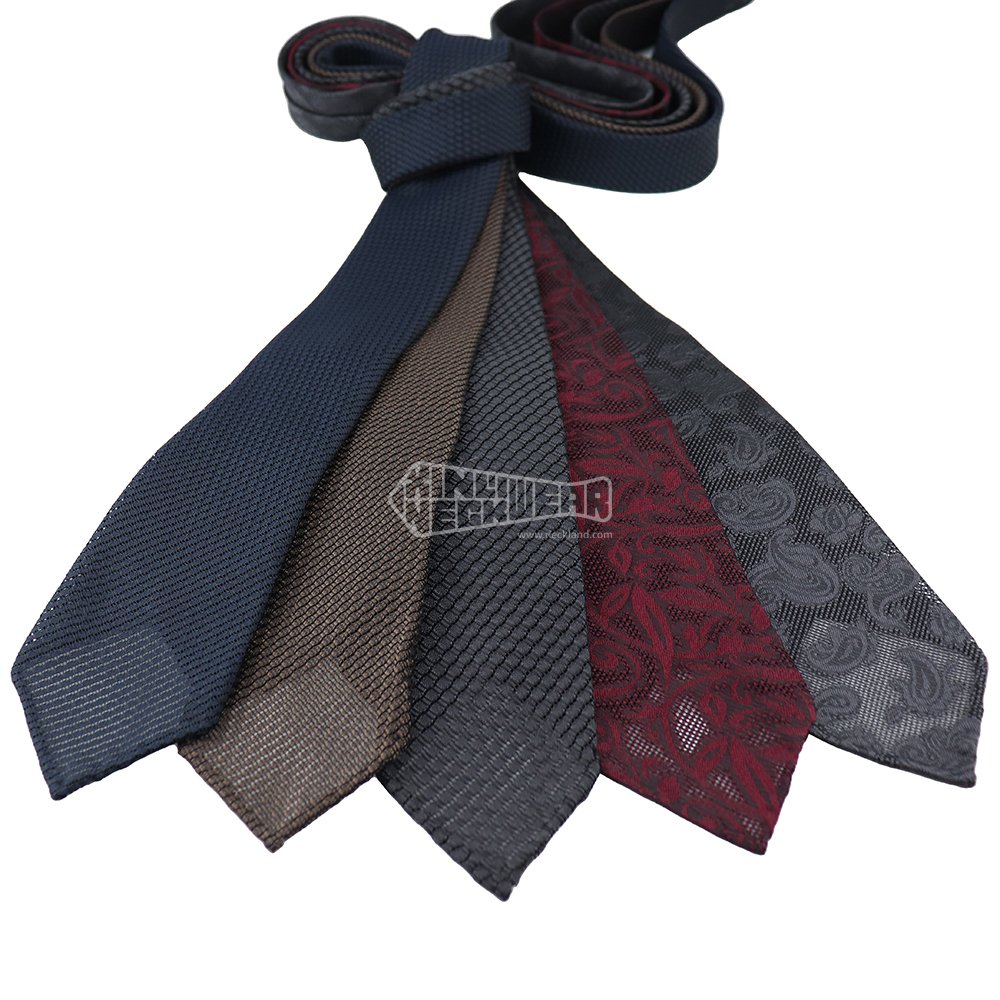 Old Fashioned Hand Made Mens Untipped Ties Luxury Silky Plain Men'S Black Grenadine Tie Perfectionist