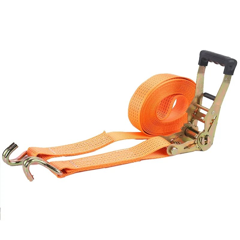 2 inch 50mm Retractable Ratchet Strap Truck Loading Belt Ratchet Tie Down Strap
