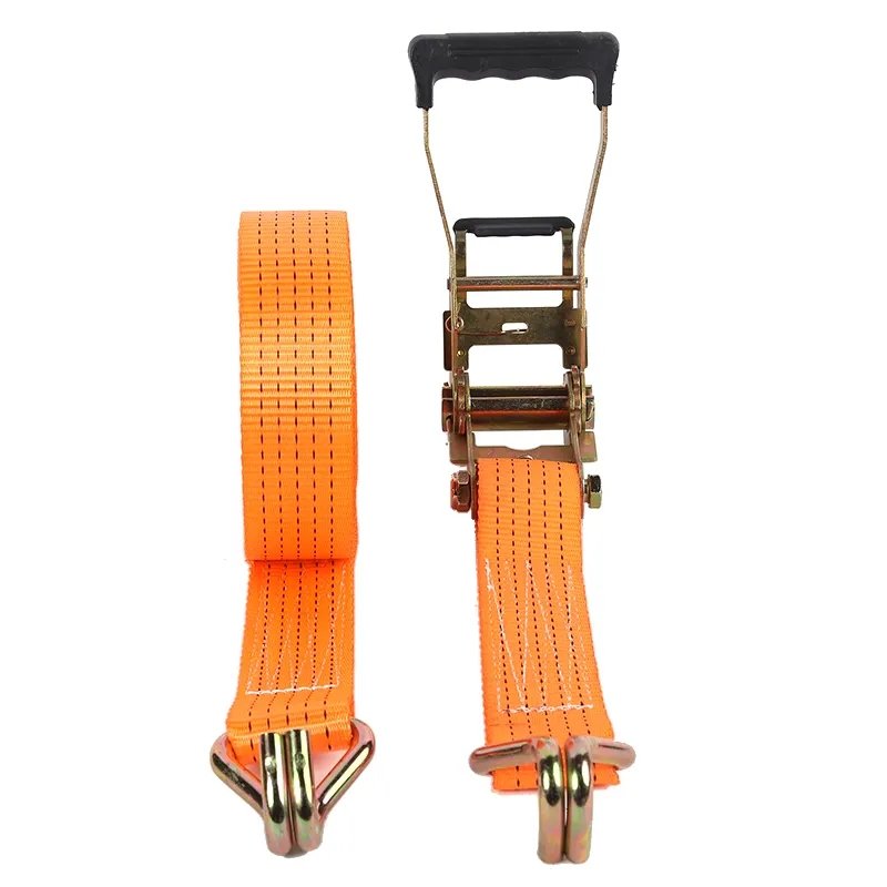 2 inch 50mm Retractable Ratchet Strap Truck Loading Belt Ratchet Tie Down Strap