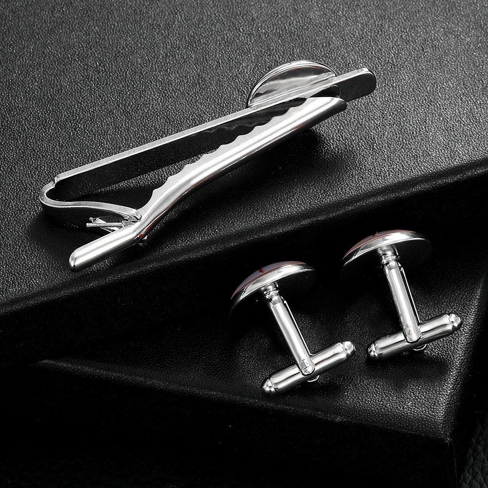 Factory 287 Country Flag Cufflink and Tie Clip Set Custom Design Sleeve Button Cuff Links Mens Cufflinks Tie Clips Set for Men