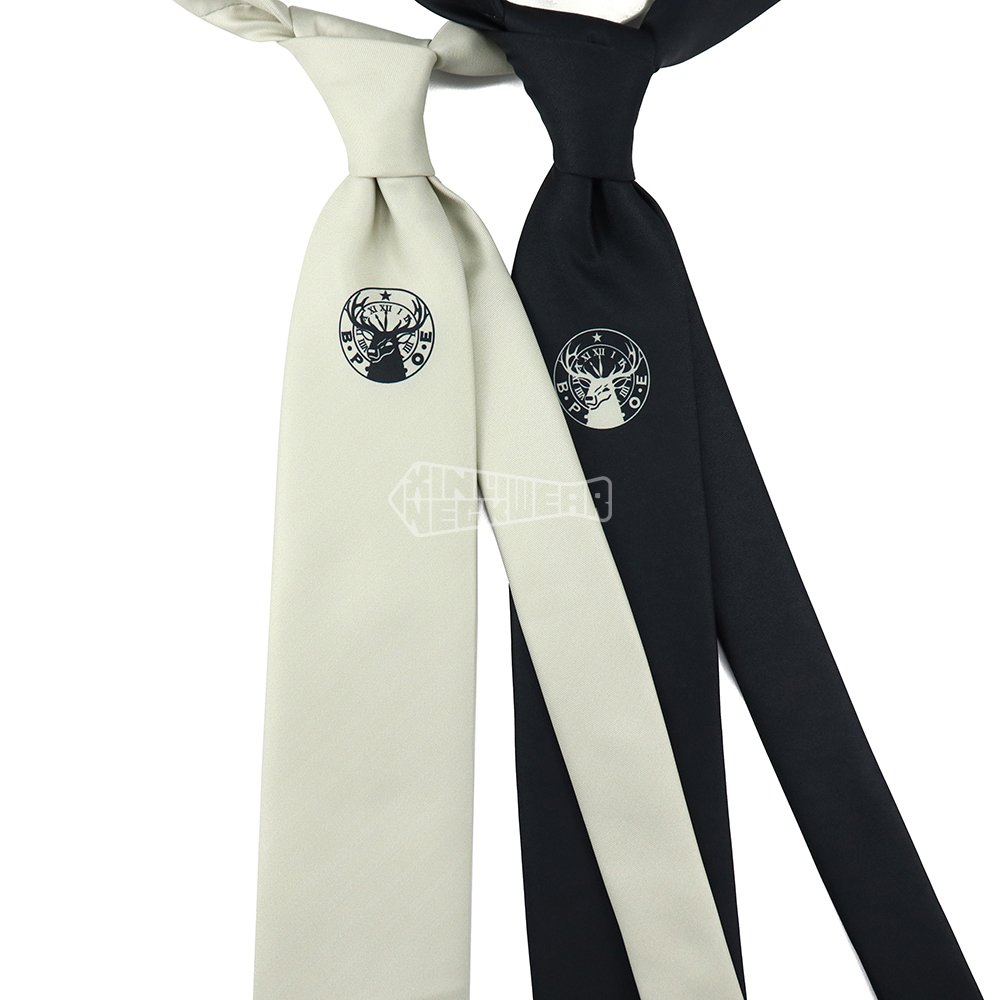 Flower Necktie Printed Tie Pattern Custom Fraternity Polyester Bpoe Elks Ties Masonic Regalia