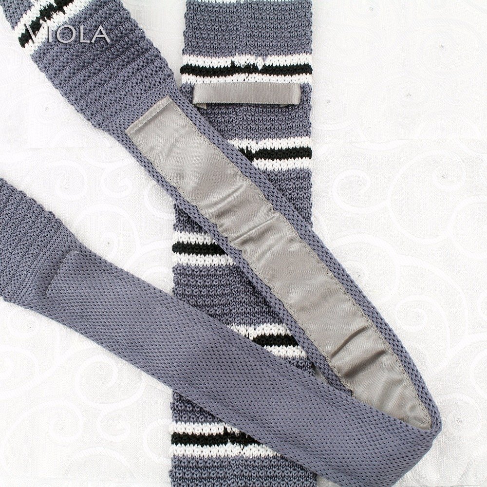 Knit Necktie Striped Solid Dot Weave Skinny Tie White Grey Black Navy Blue Narrow For Men Tuxedo Suit Gift Fashion Accessory