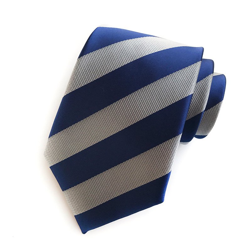 Male Formal Neckwear 8cm Necktie Business Wedding Party British Style Silk Striped Men Tie