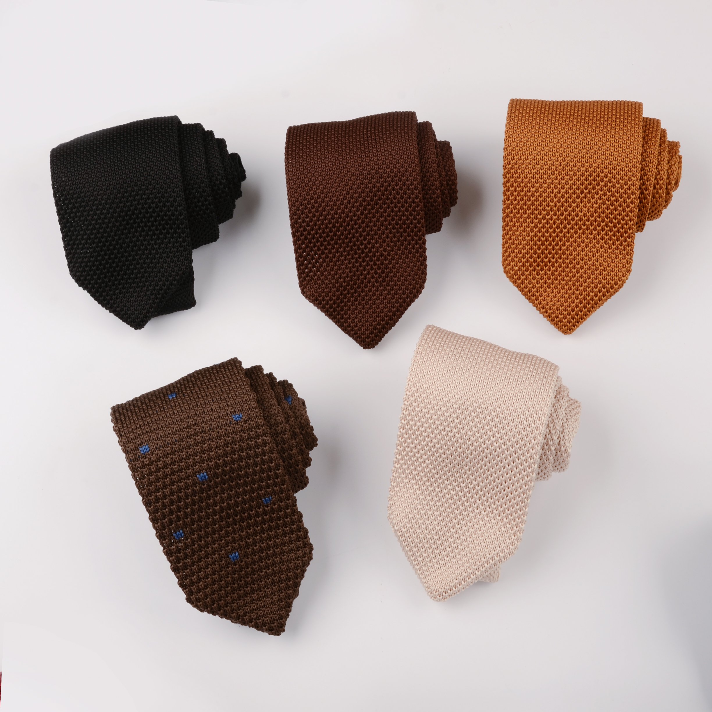 Hamocigia China Manufacturer Custom Handmade Solid Colour New Design Neckwear Knitted Ties Men