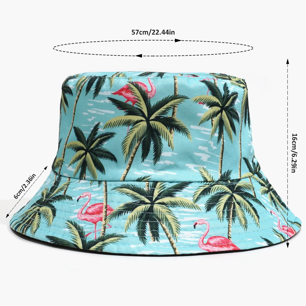 Wholesale Custom Logo Fisherman Hat Summer Cotton Spandex Beach Bucket Hat Beach Colorful Leaf Bucket Cap For Women