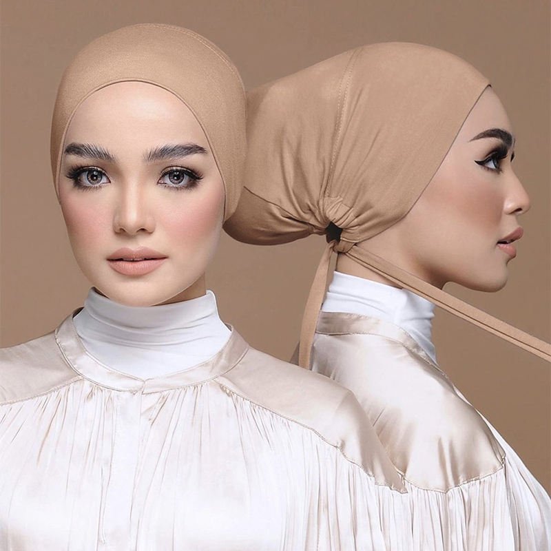 Wholesale Custom High Quality Head Turban Bonnet Women Muslim Cotton Turban Cap Muslim Hijab Hats For Women Ladies