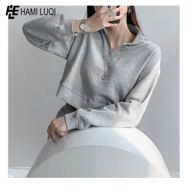2022 Custom Women's Winter Gym Set Solid Color Hoodie Sweatpants Cotton Thick Fleece Button Blank Crop Top Jogger Two Piece