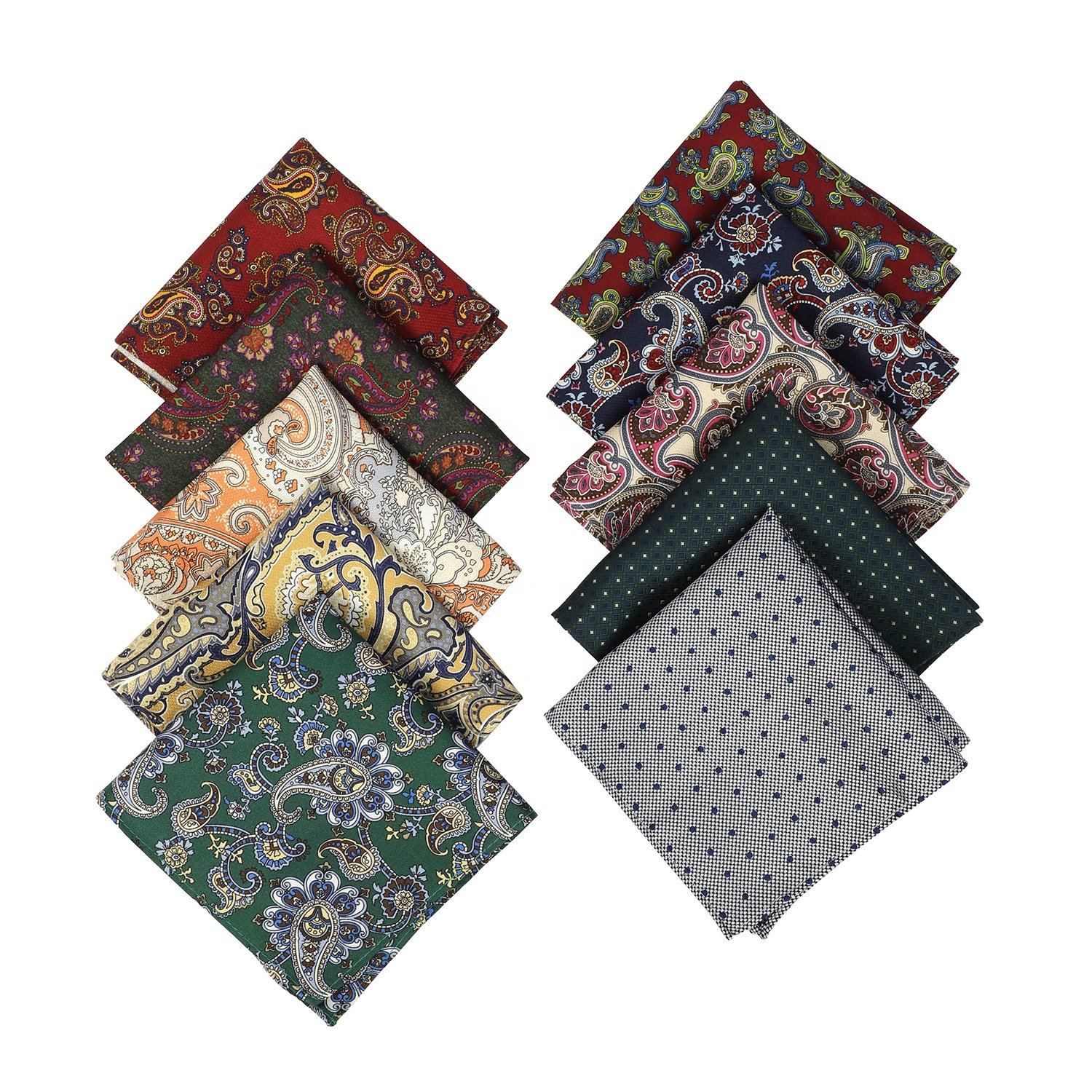 Wholesale Mens Luxury Silk Tie Set with Logo and Wedding Hanky Soft Two Piece Tie Gift Set