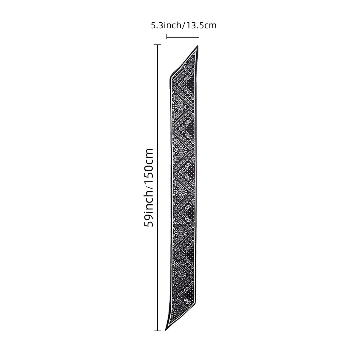 Wholesale in Stock WJ1067D Luxury Designer Printed Hair Band Edge Scarf 145cm Narrow Long Beveled Neck Ties Silk Scarf for Women