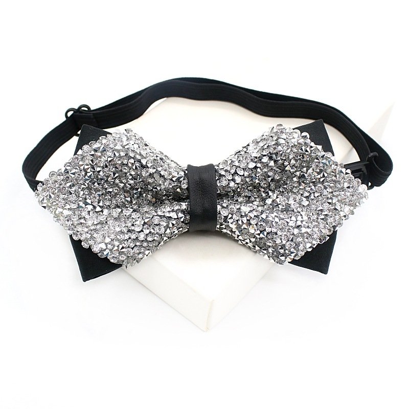 12 * 6CM Full Sky Star Water Diamond Wedding Groom Men's Bow Tie