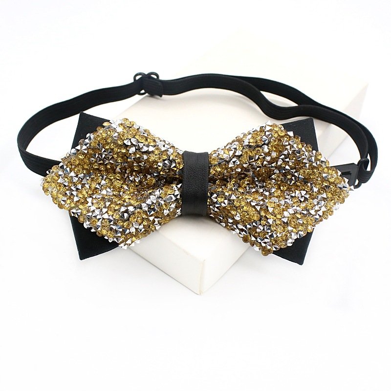 12 * 6CM Full Sky Star Water Diamond Wedding Groom Men's Bow Tie