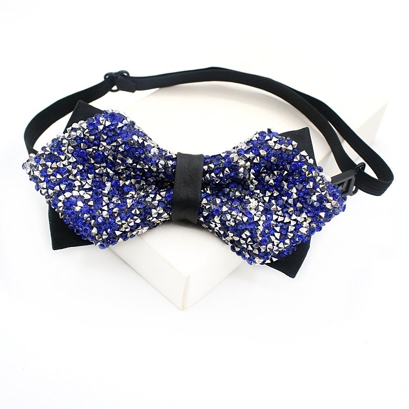 12 * 6CM Full Sky Star Water Diamond Wedding Groom Men's Bow Tie
