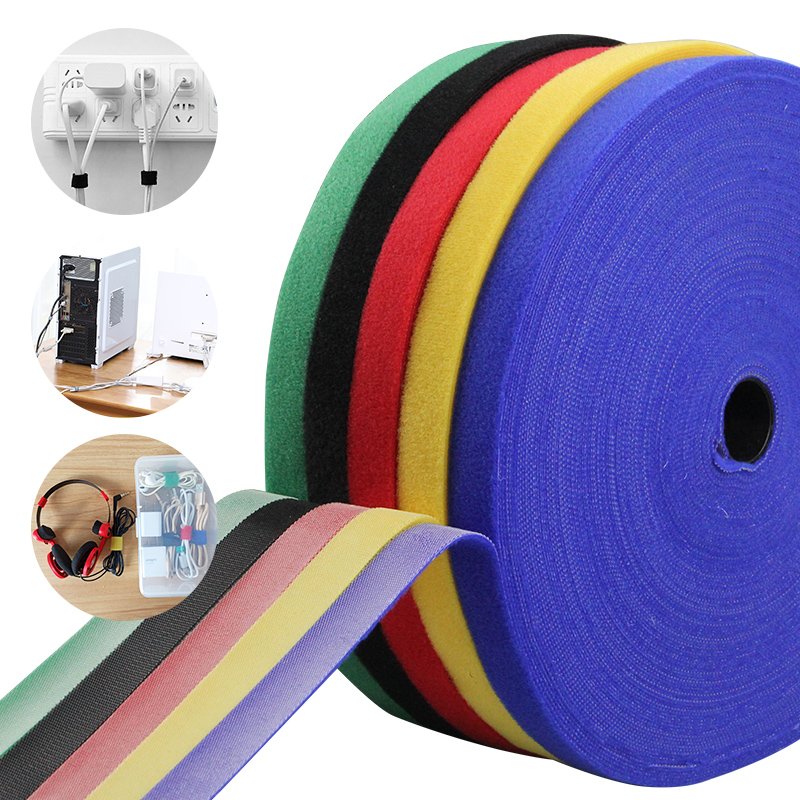 Best Selling Self-Gripping Hook And Loop Tape Custom Length Free Cut Self-Adhesive Wires Easy storage Velcroes
