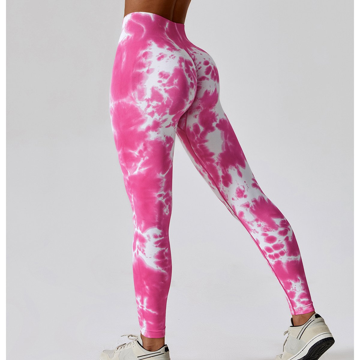 Tie Dye Scrunch Back Gym Tights Women Seamless Compression Leggings Yoga Pants