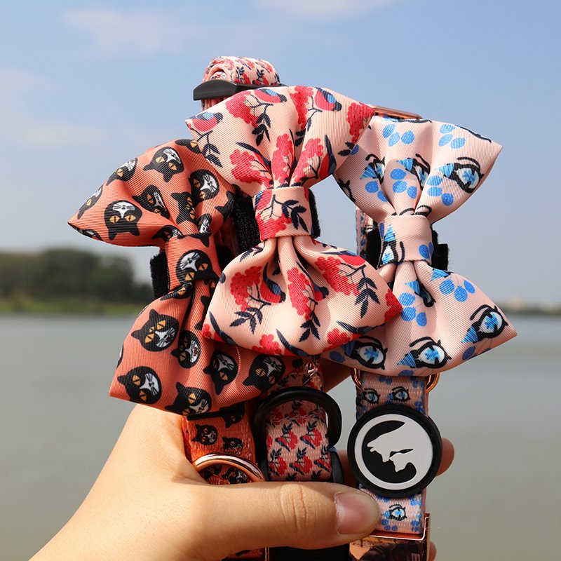 OKEYPETS Wholesale Sublimation Dow Pet Bow Ties Custom Patterns Colorful Durable Movable Cat Dog Christmas Bow Tie