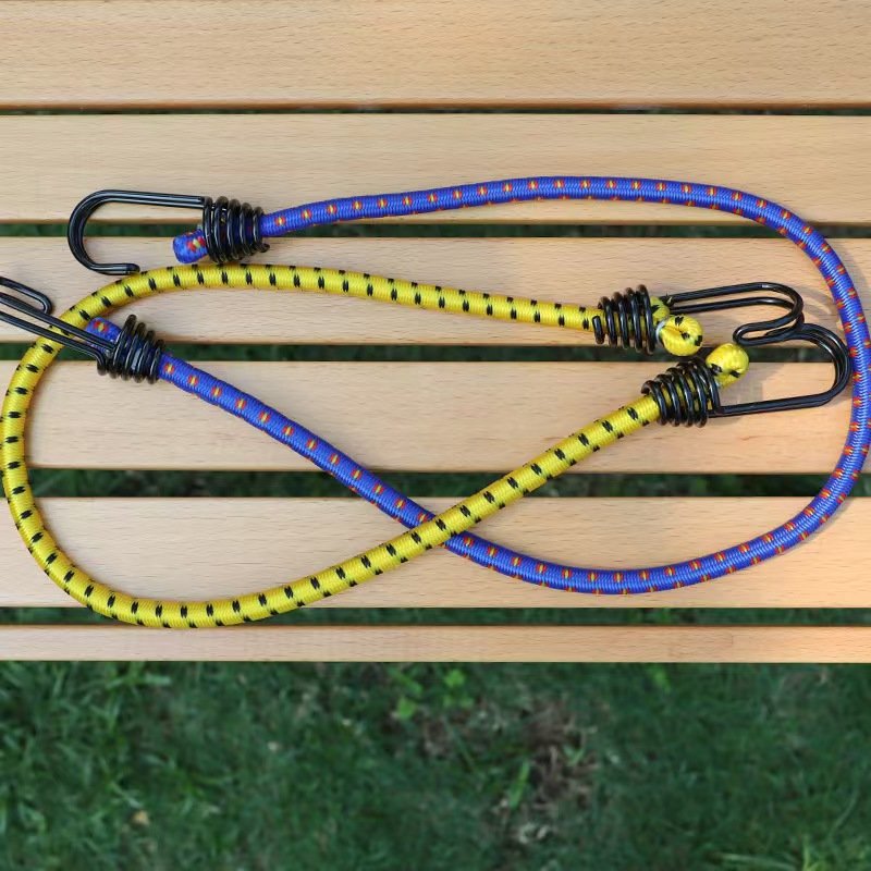 Bungee Cord with Hooks Marine Grade Shock Cord with 2 Hooks Elastic Cord Bungee Cords Strap Bungees Tie Downs Camping Cars