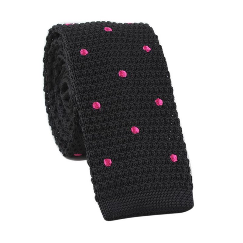 High Quality 100% Silk Polka Dot Knit Tie for Men New Release
