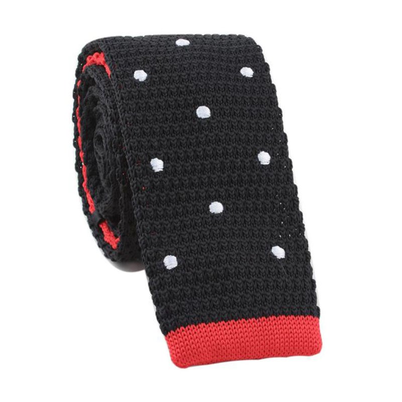 High Quality 100% Silk Polka Dot Knit Tie for Men New Release