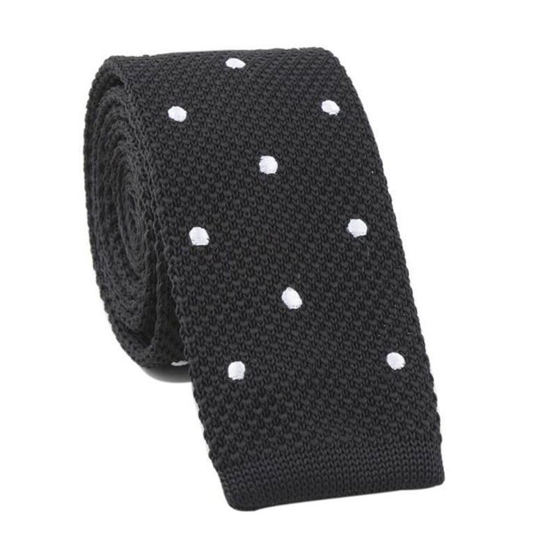 High Quality 100% Silk Polka Dot Knit Tie for Men New Release