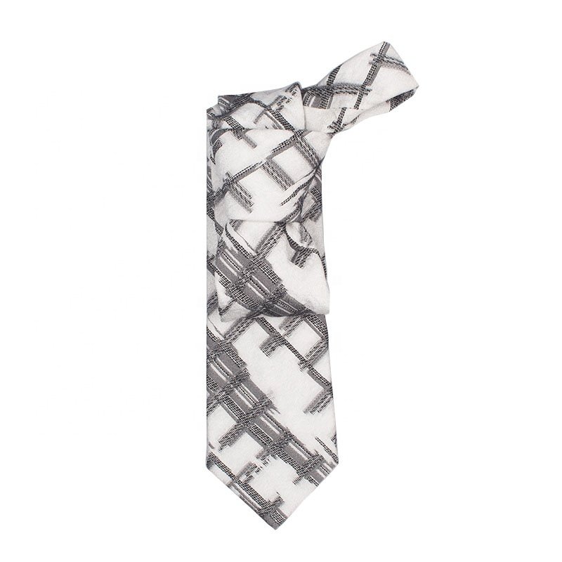 2024 Business Wear Suit Necktie Custom Pattern Print Checks Mixed Fabric Men Neck Ties