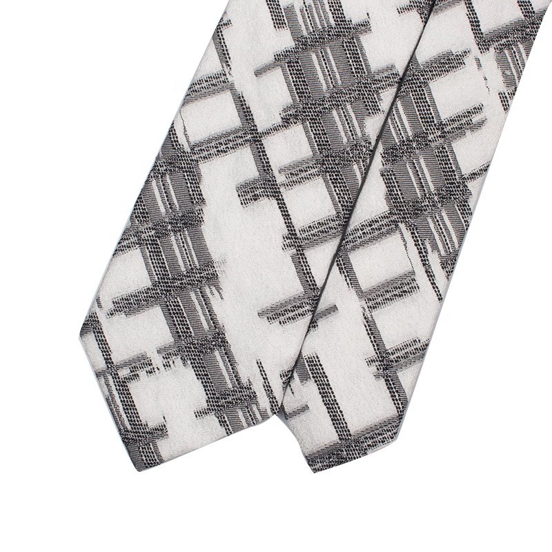 2024 Business Wear Suit Necktie Custom Pattern Print Checks Mixed Fabric Men Neck Ties