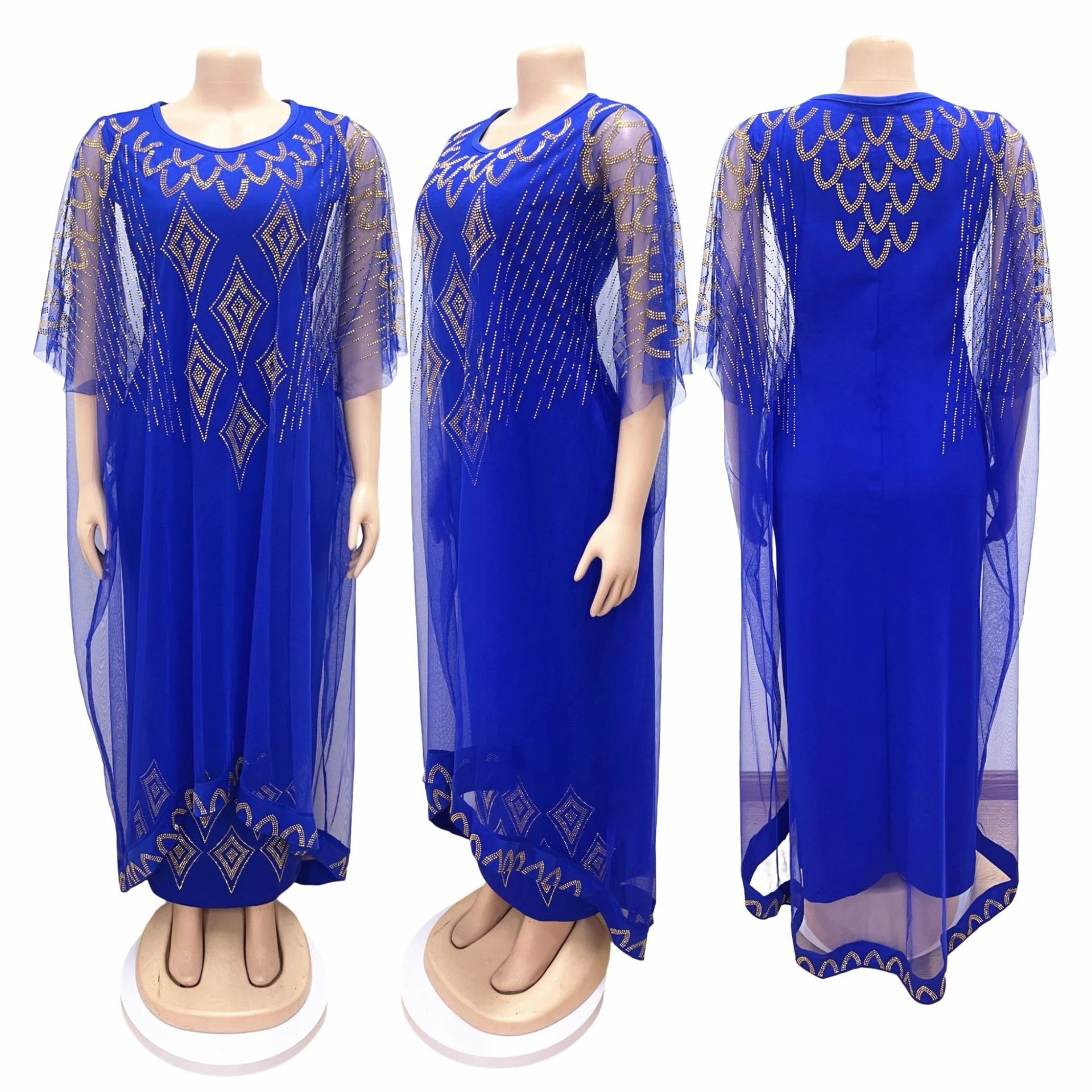 African Dresses Africa Clothes Dashiki Ankara Summer Sequin Outfit Gown Long Maxi Dress Muslim Wedding Party for Women Plus Size