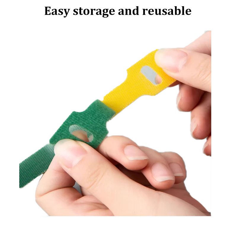 12x150mm Self-Adhesive Nylon Ties Cable Binders with Heat Resistance Thin Hook and Loop Strap with Self Gripping Feature