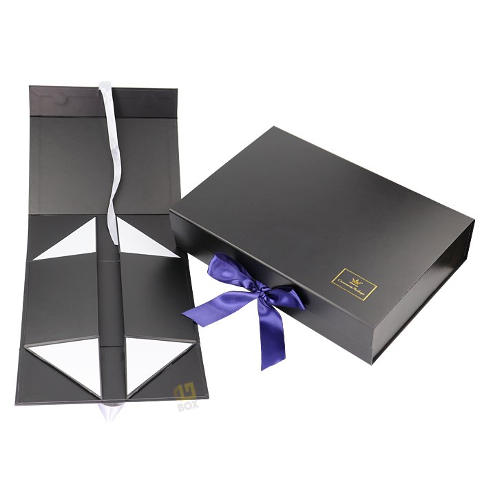 OEM & ODM Custom Black & Gold Candle Boxes Corrugated Board Travel Gift & Hat Box Packaging Ribbon Stamping Printing Handling