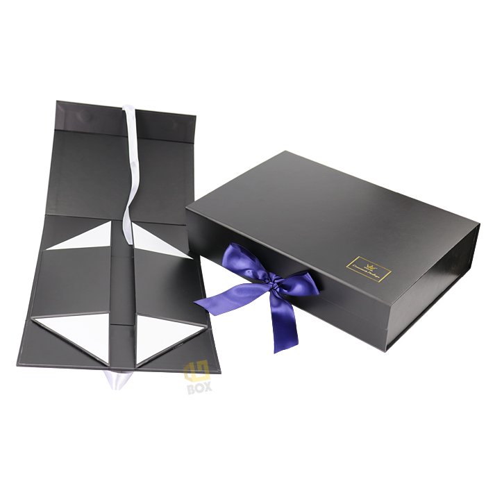 OEM & ODM Custom Black & Gold Candle Boxes Corrugated Board Travel Gift & Hat Box Packaging Ribbon Stamping Printing Handling