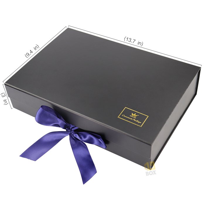OEM & ODM Custom Black & Gold Candle Boxes Corrugated Board Travel Gift & Hat Box Packaging Ribbon Stamping Printing Handling