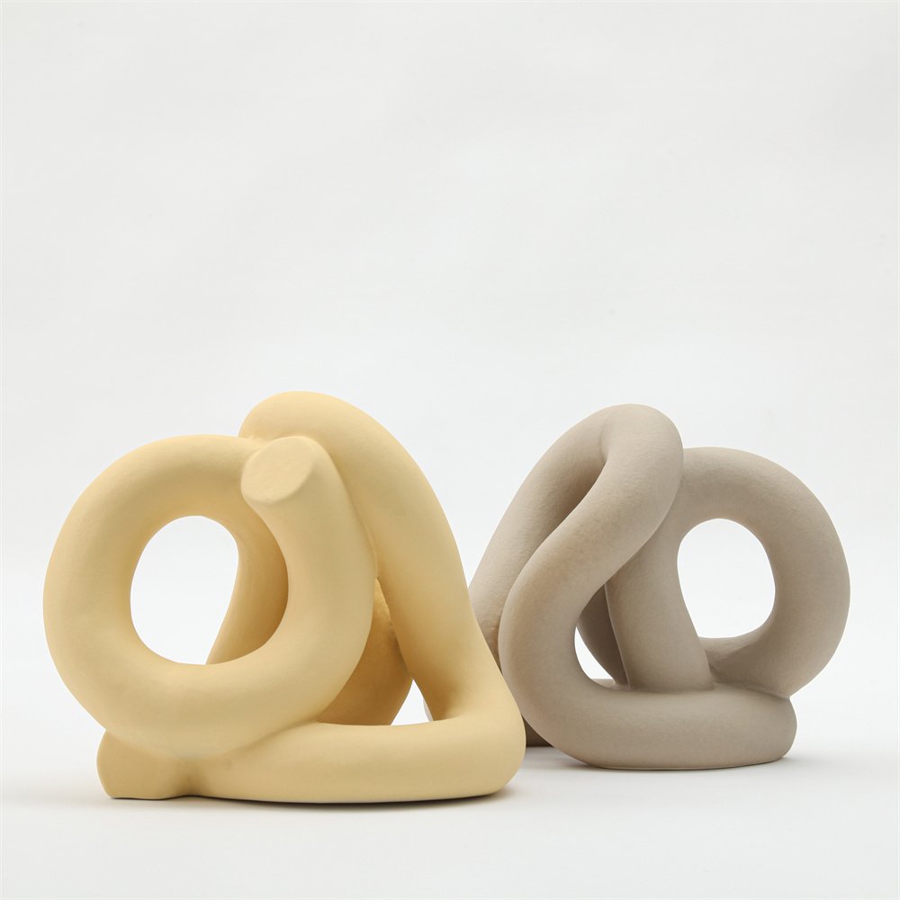Modern Nordic Minimalist Art Morandi Tie Knot Chain Interior Home Accessories Ceramic Decor