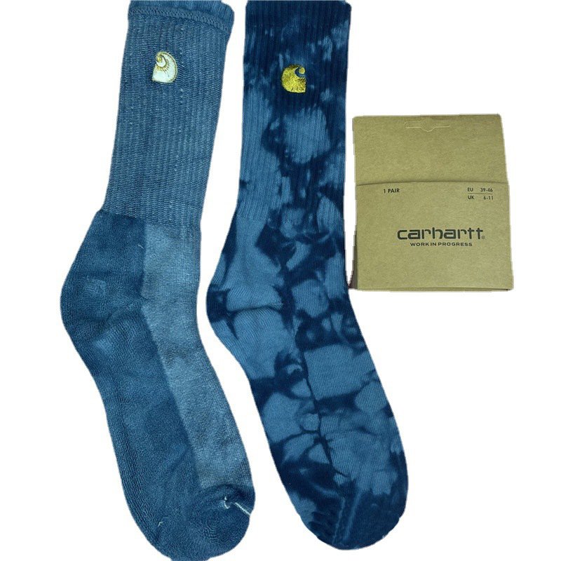 Wholesale personalized tye dye fashionable street blank sublimation designer athletic socks sport crew custom tie dye socks
